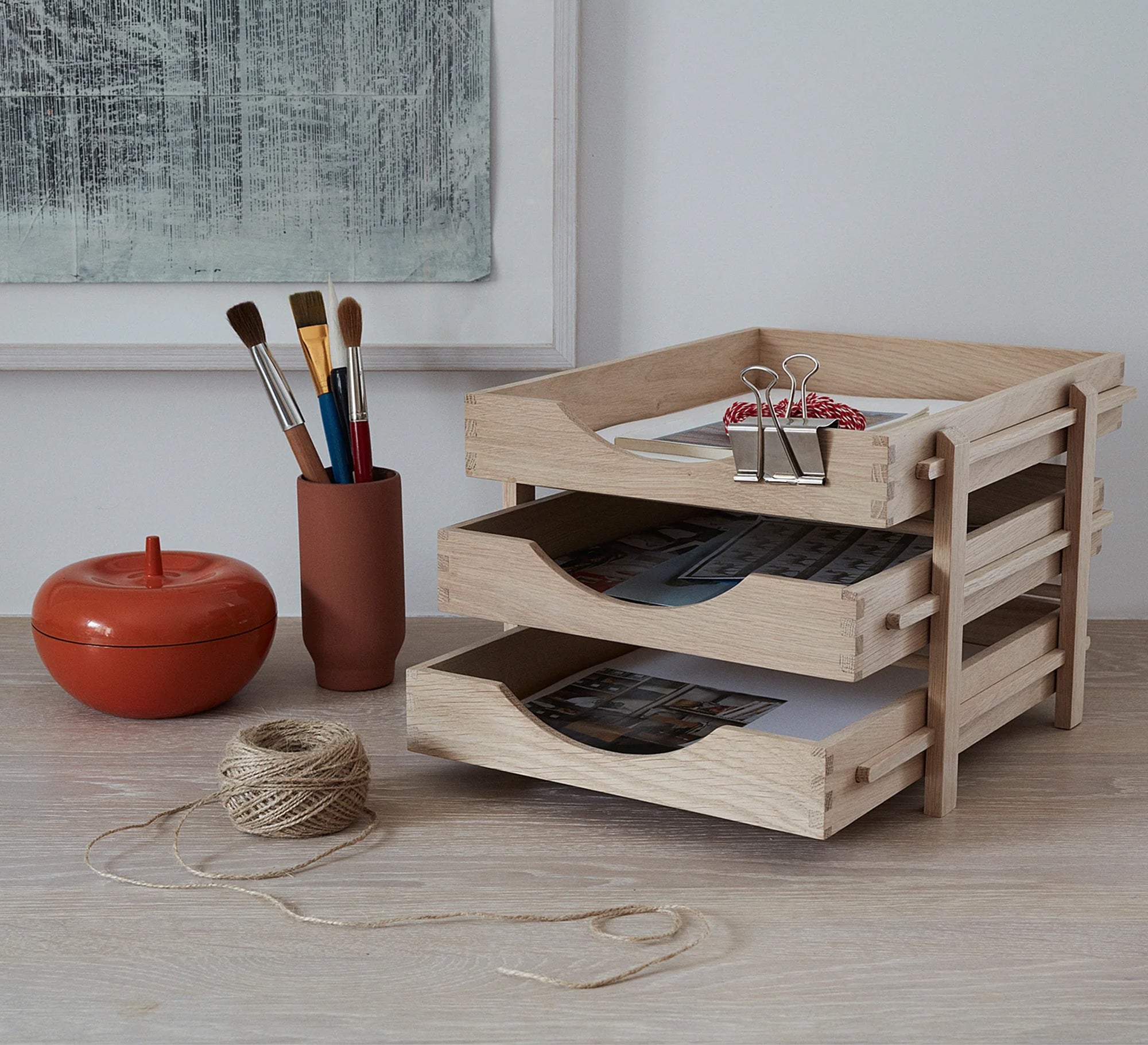 MDF Wood Organizer for Books and Papers