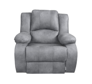 Relaxation chair with chaise lounge in gray