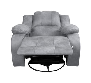 Relaxation chair with chaise lounge in gray