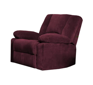 Relaxation chair with chaise lounge in purple