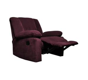 Relaxation chair with chaise lounge in purple