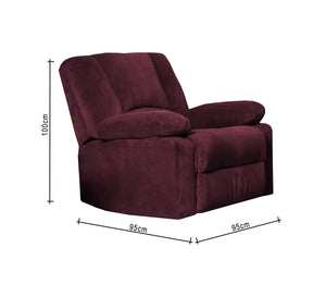 Relaxation chair with chaise lounge in purple