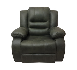 Relaxation chair with chaise lounge in olive green