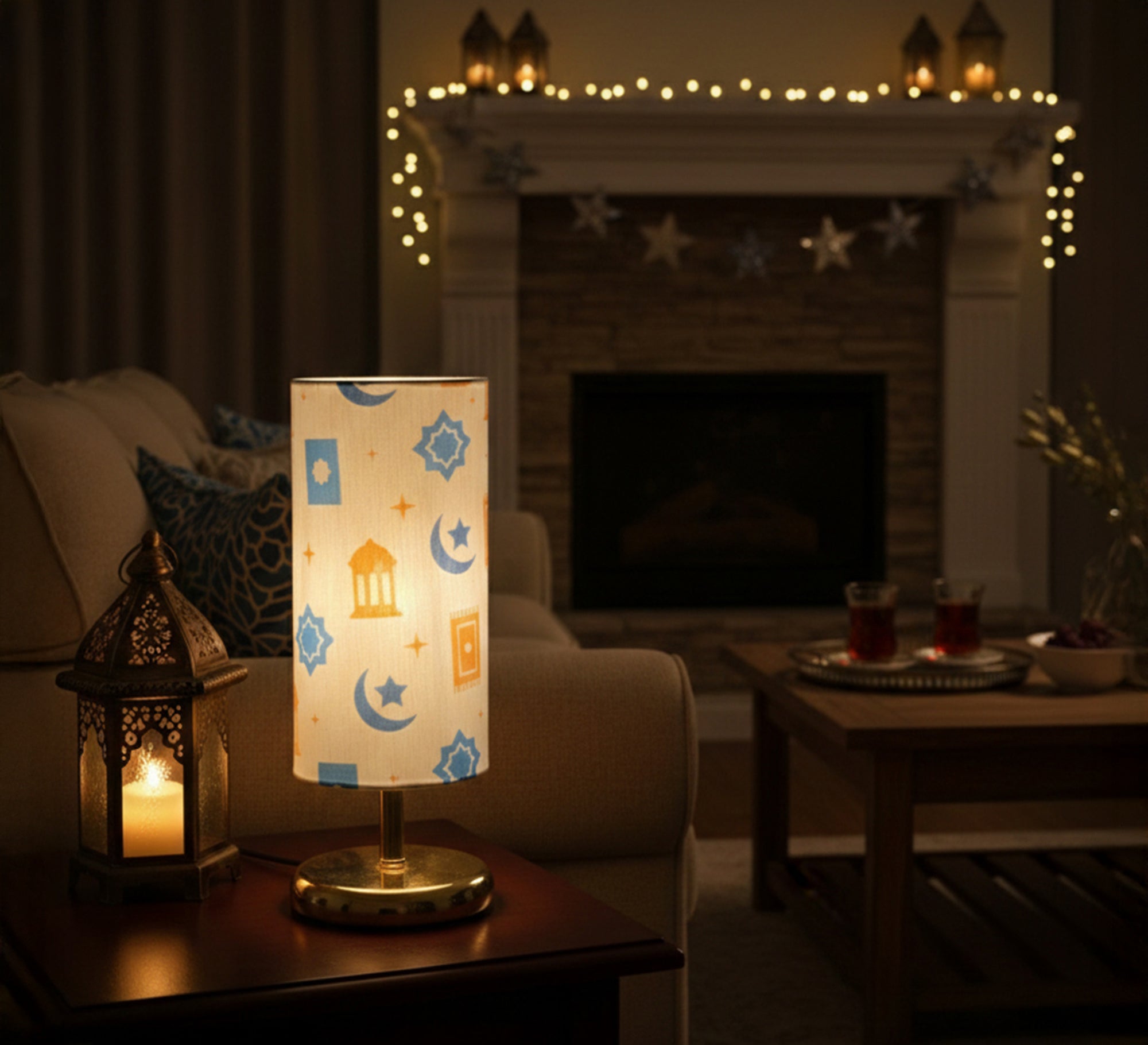 A table lamp for a wonderful Ramadan atmosphere