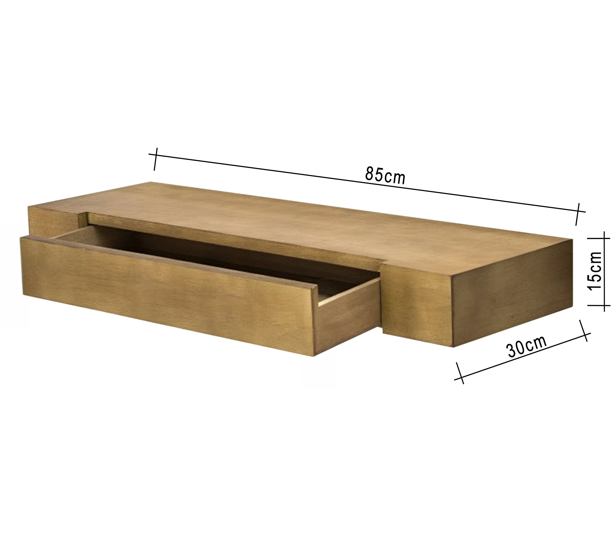 Brown hanging decorative shelf