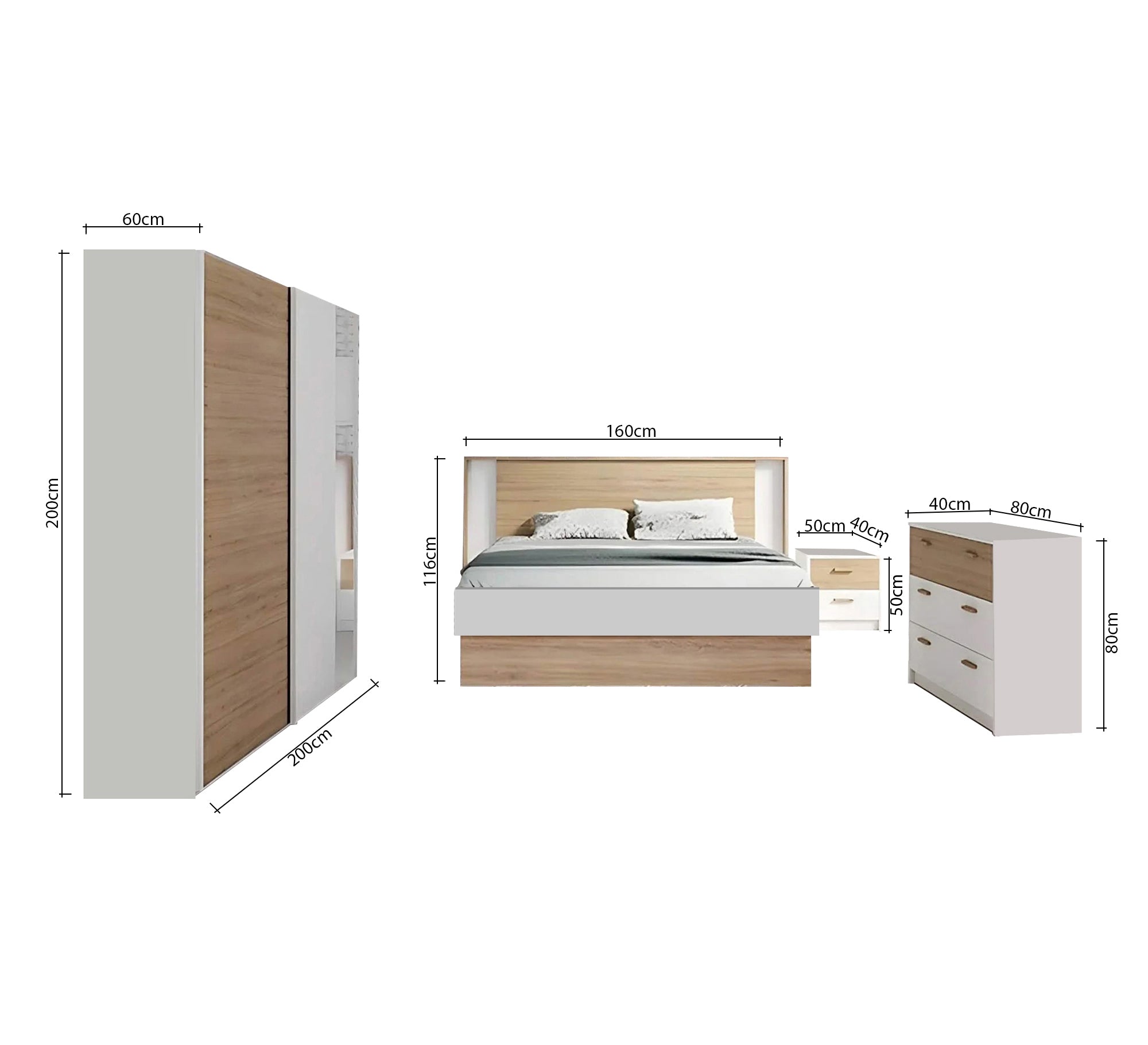 غرفة نوم أنيقة بتصميم عصري وألوان فاتحة