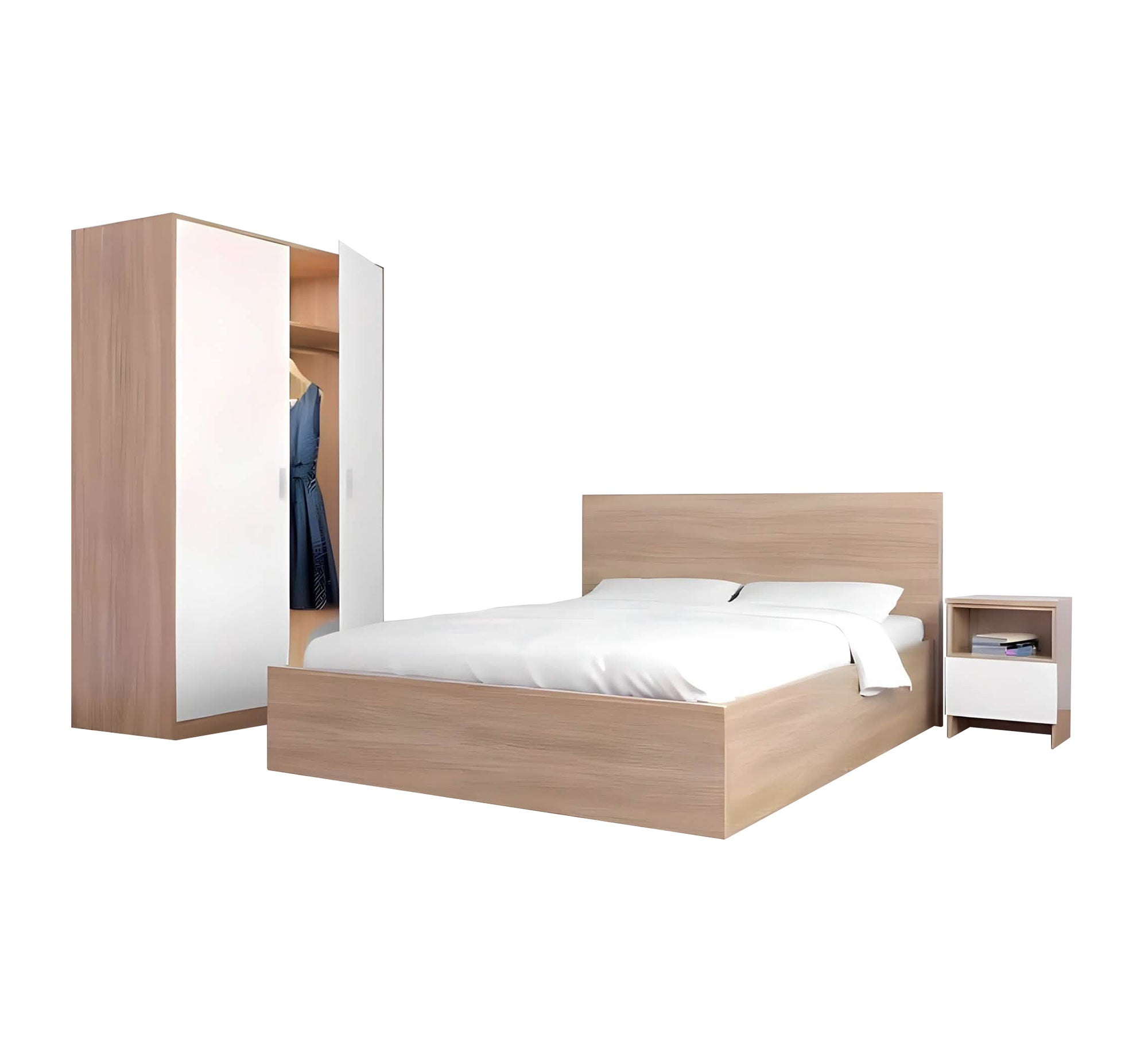 Furnish your chalet with (corner sofa, lazy boy chair, master bedroom, table with 6 chairs)