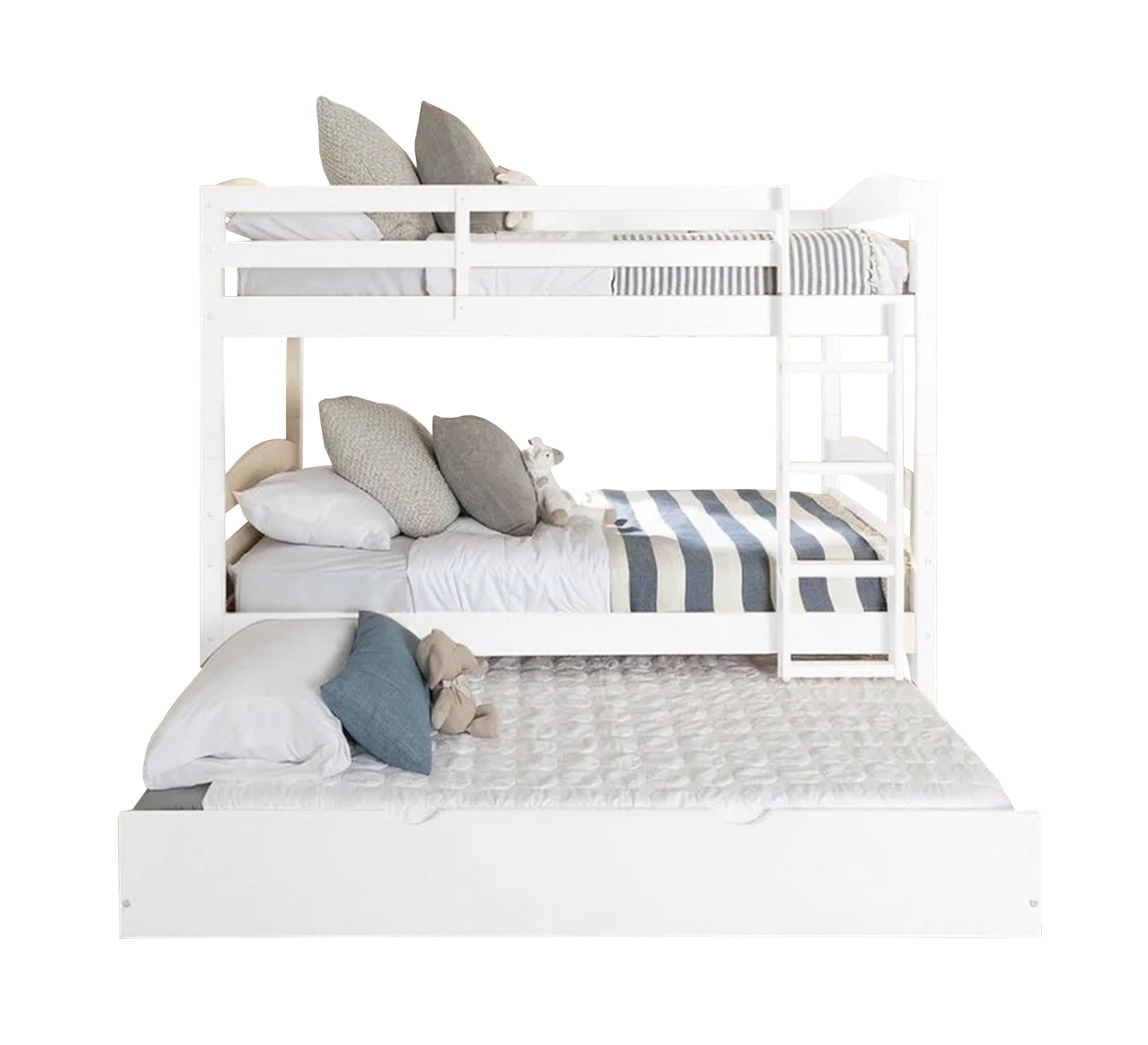 Furnish your chalet with (living corner, kitchen, master bedroom, children's bed, and wardrobe)