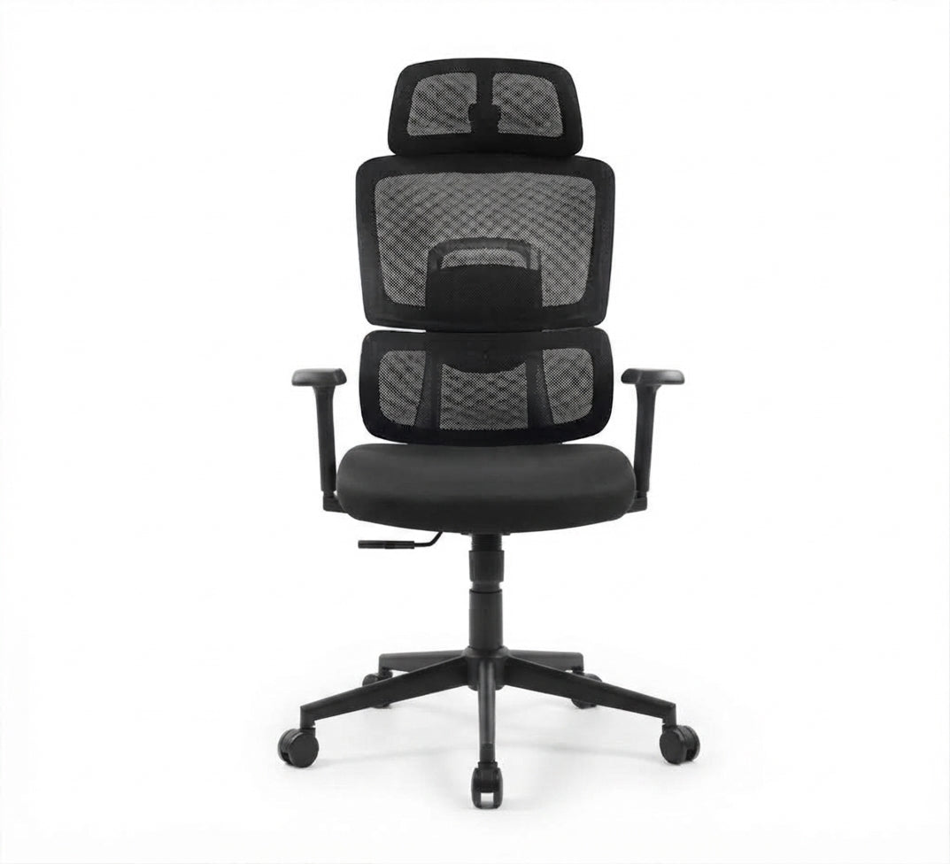 Black office chair with a comfortable seat