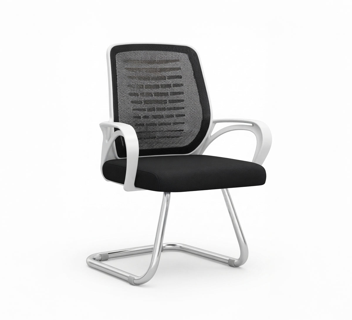 Stylish chair with a white frame