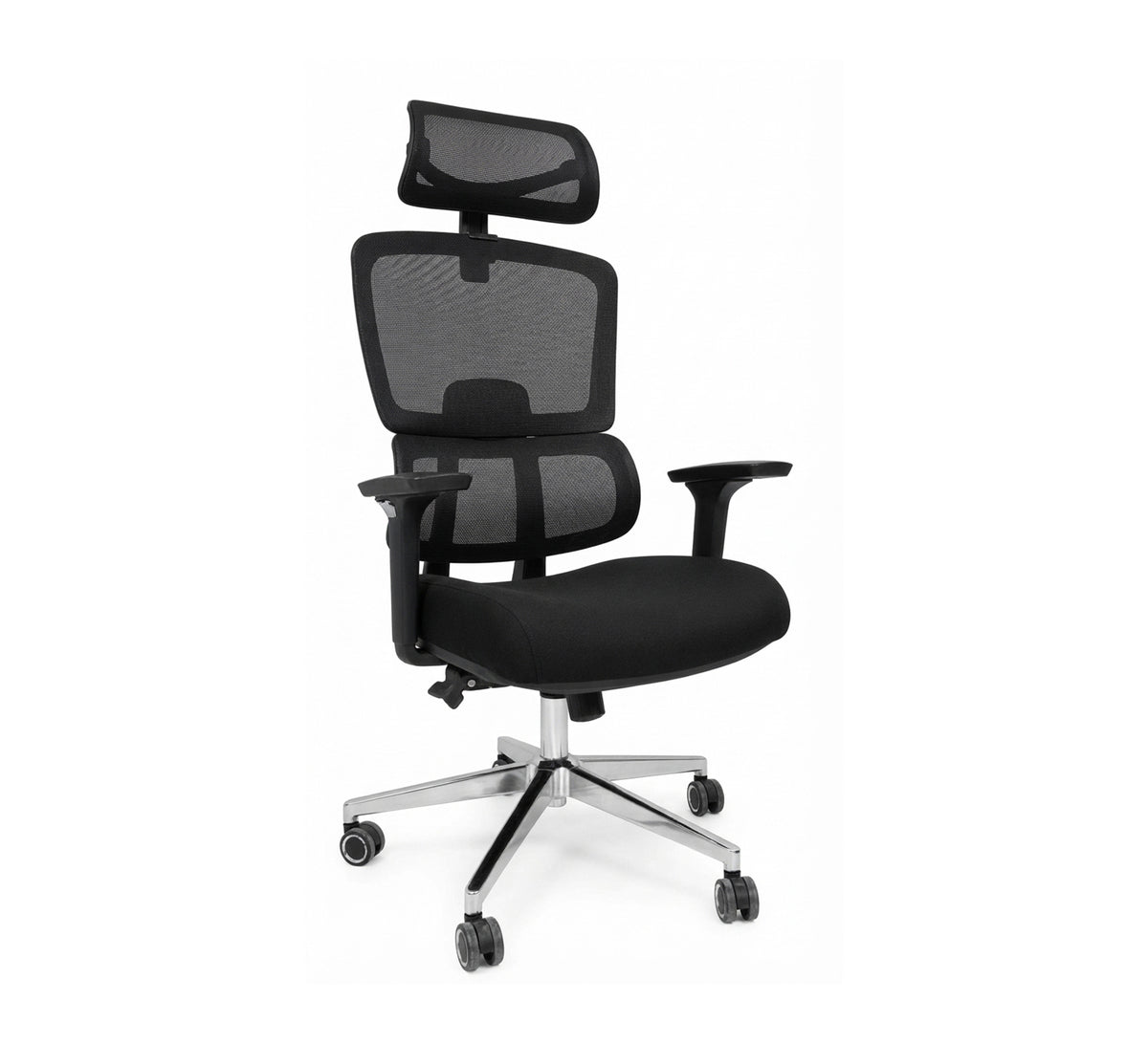 Comfortable and High Office Chair with Burgundy Mesh Back