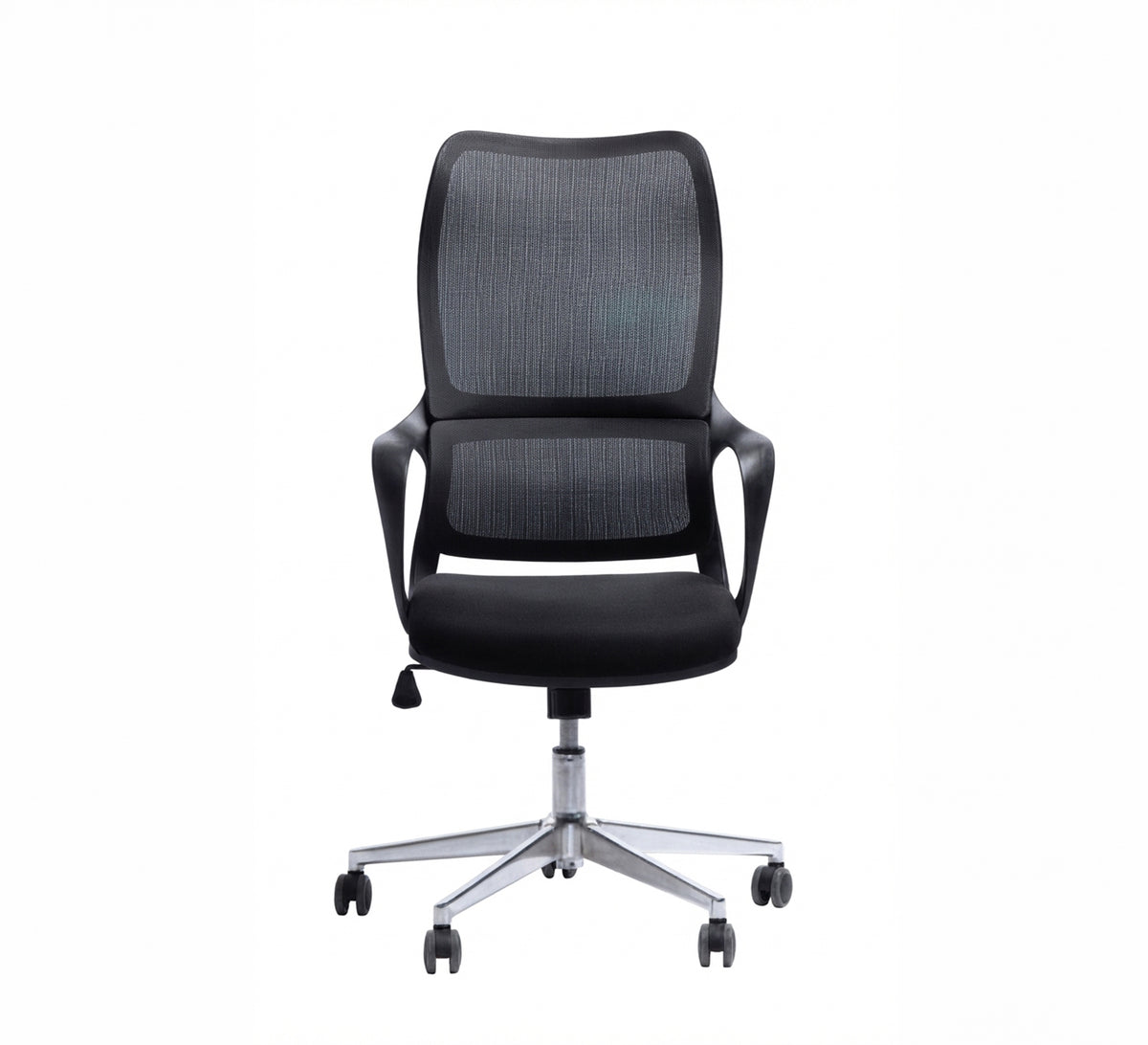 Swivel Office Chair with Shiny Metal Base