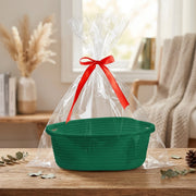 Oval gift basket with handles available in several colors