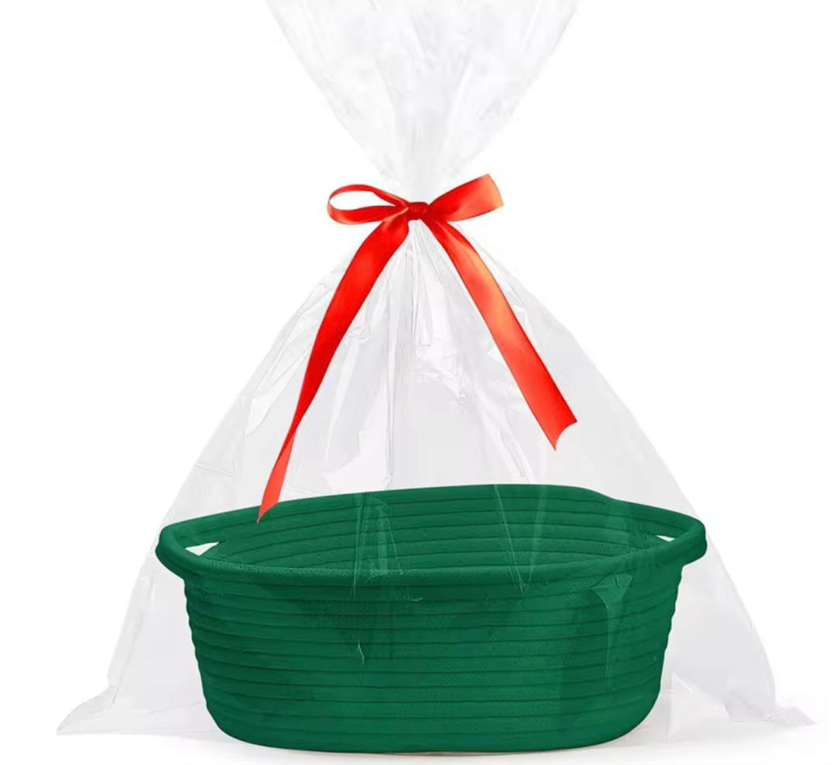 Oval gift basket with handles available in several colors