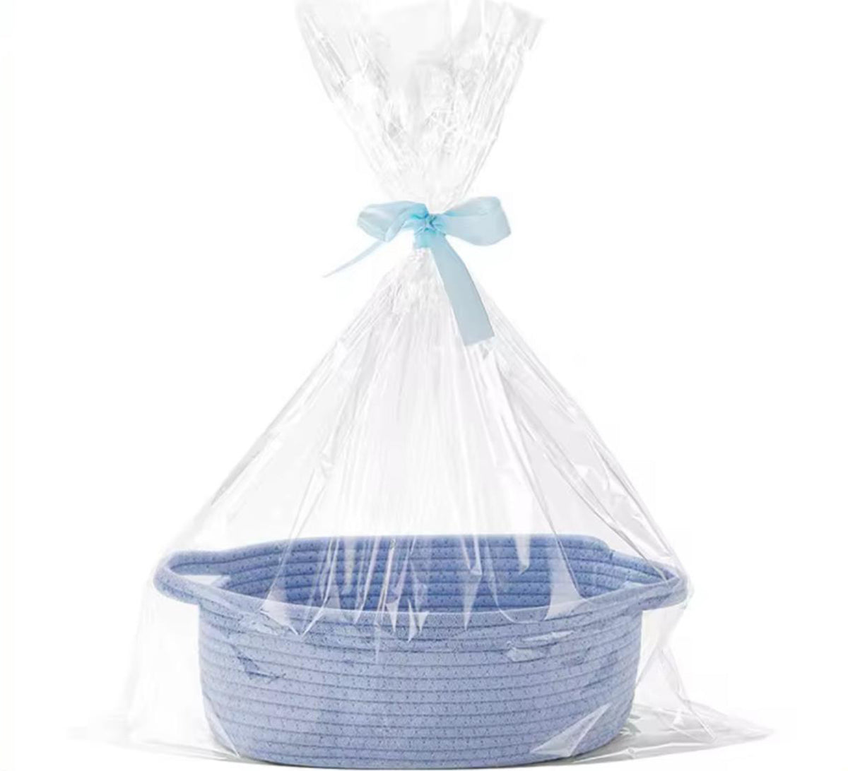 Oval gift basket with handles available in several colors