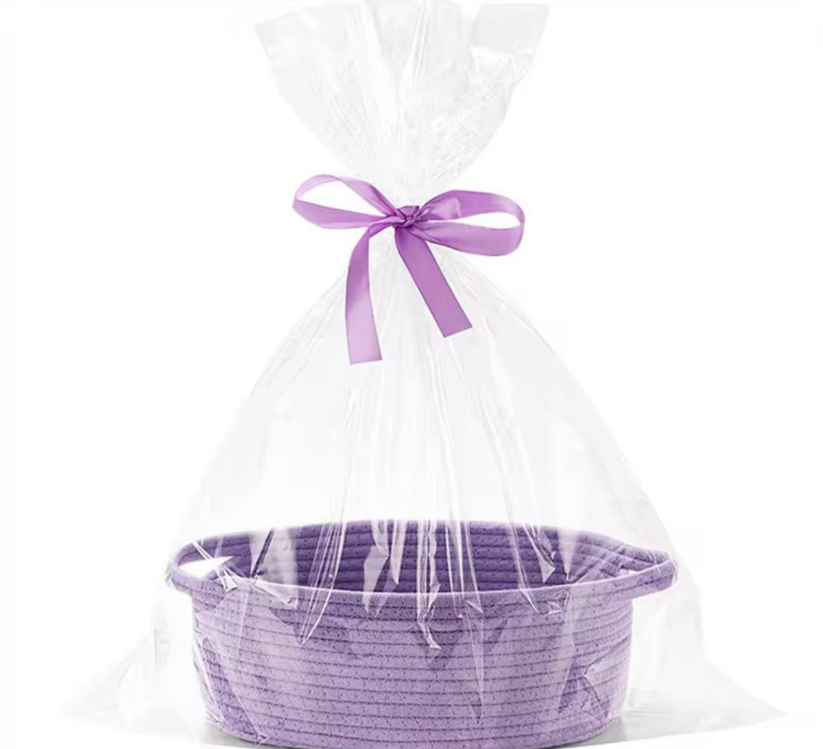 Oval gift basket with handles available in several colors
