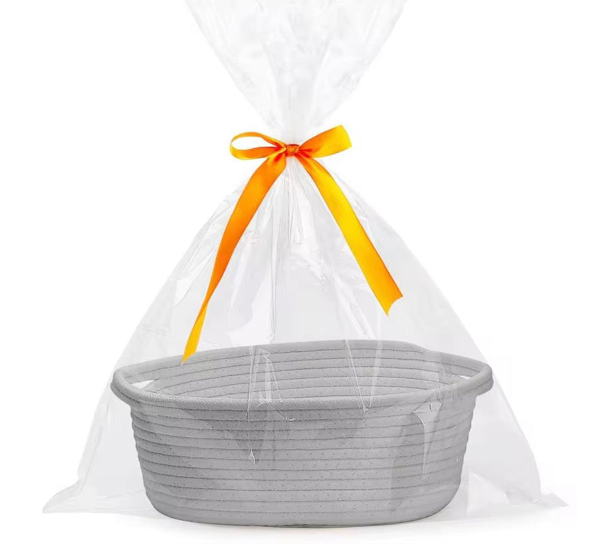 Oval gift basket with handles available in several colors