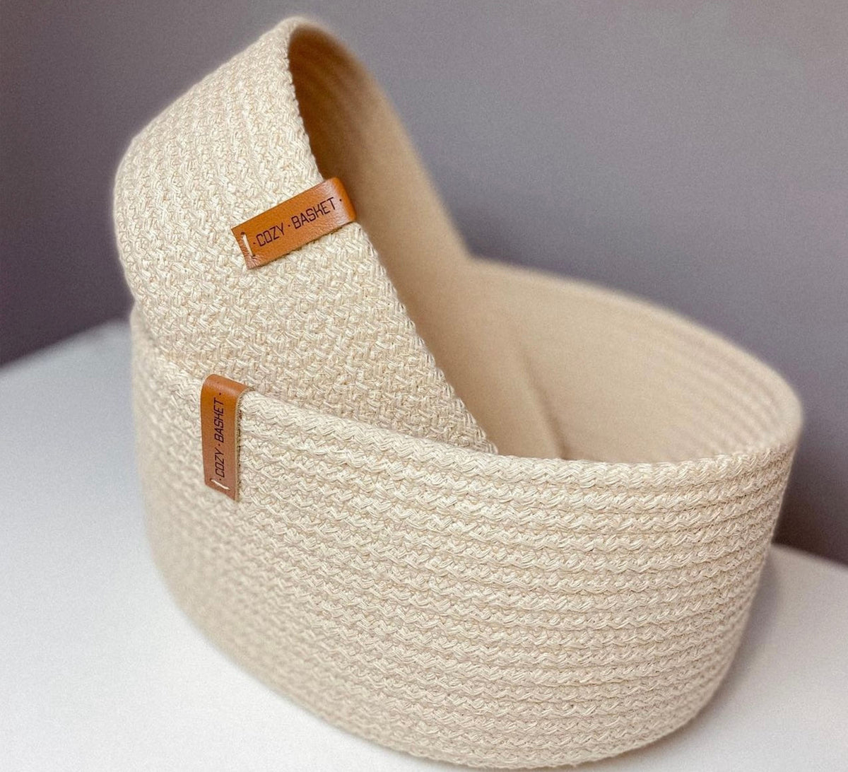 A low oval tray with a thin light-colored rim
