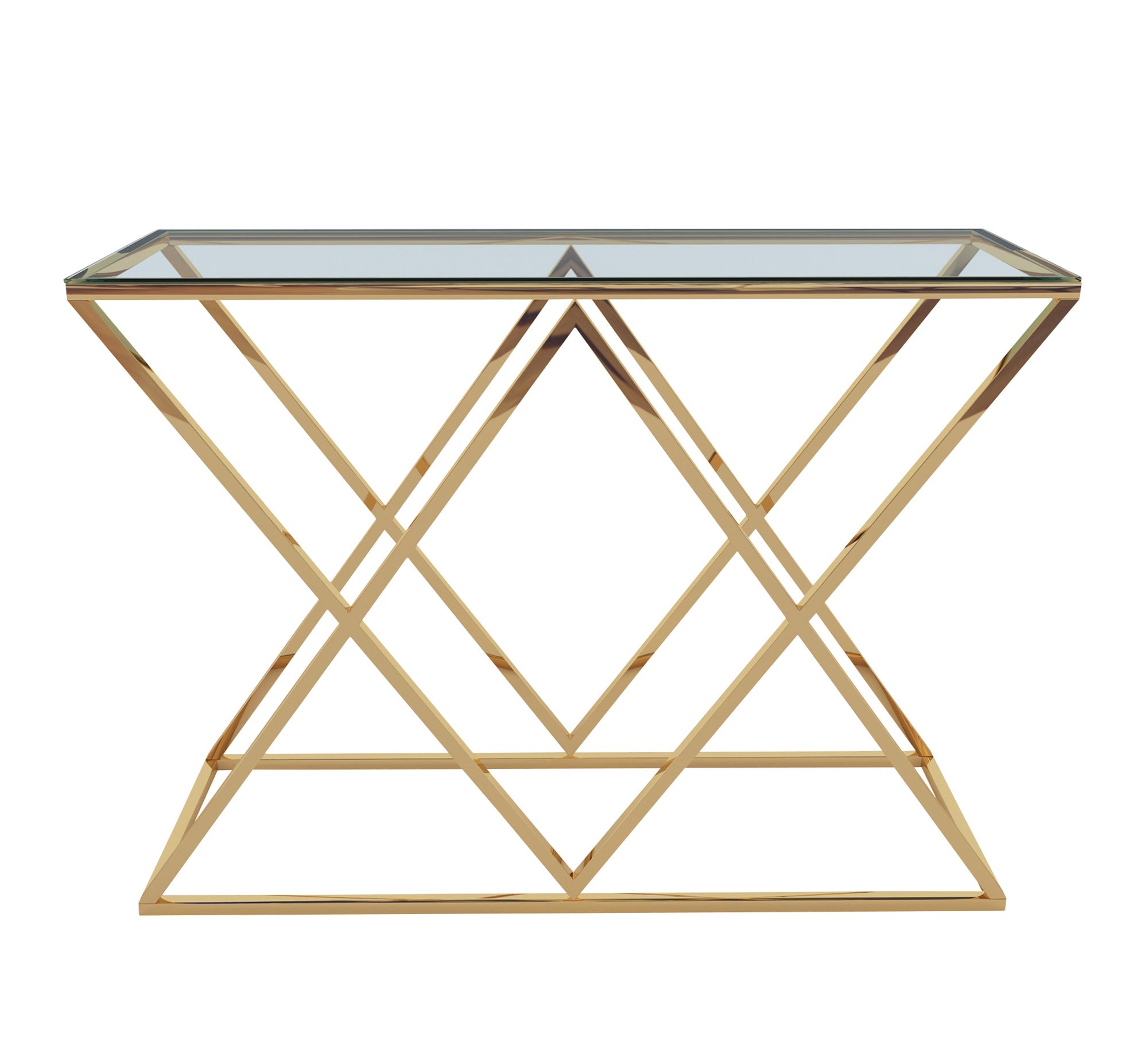 A barbell console shaped like two overlapping triangles - Vitrine Furniture - Furniture