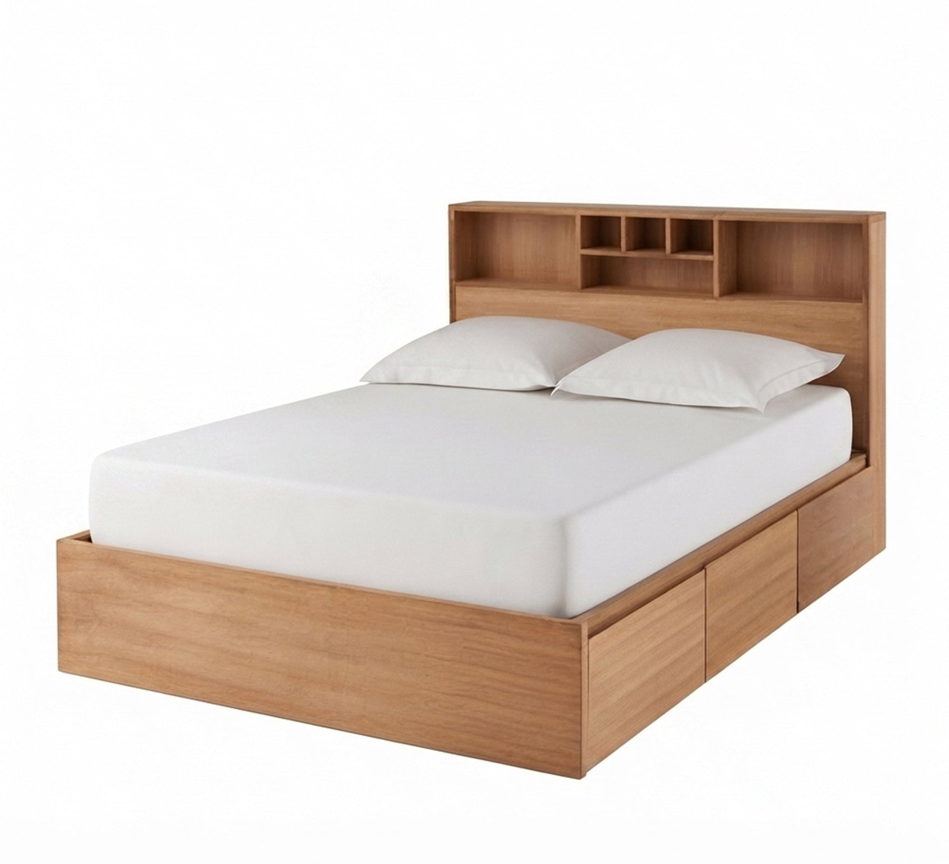 A Bed with backrest, desk and drawer - Vitrine Furniture - Beds