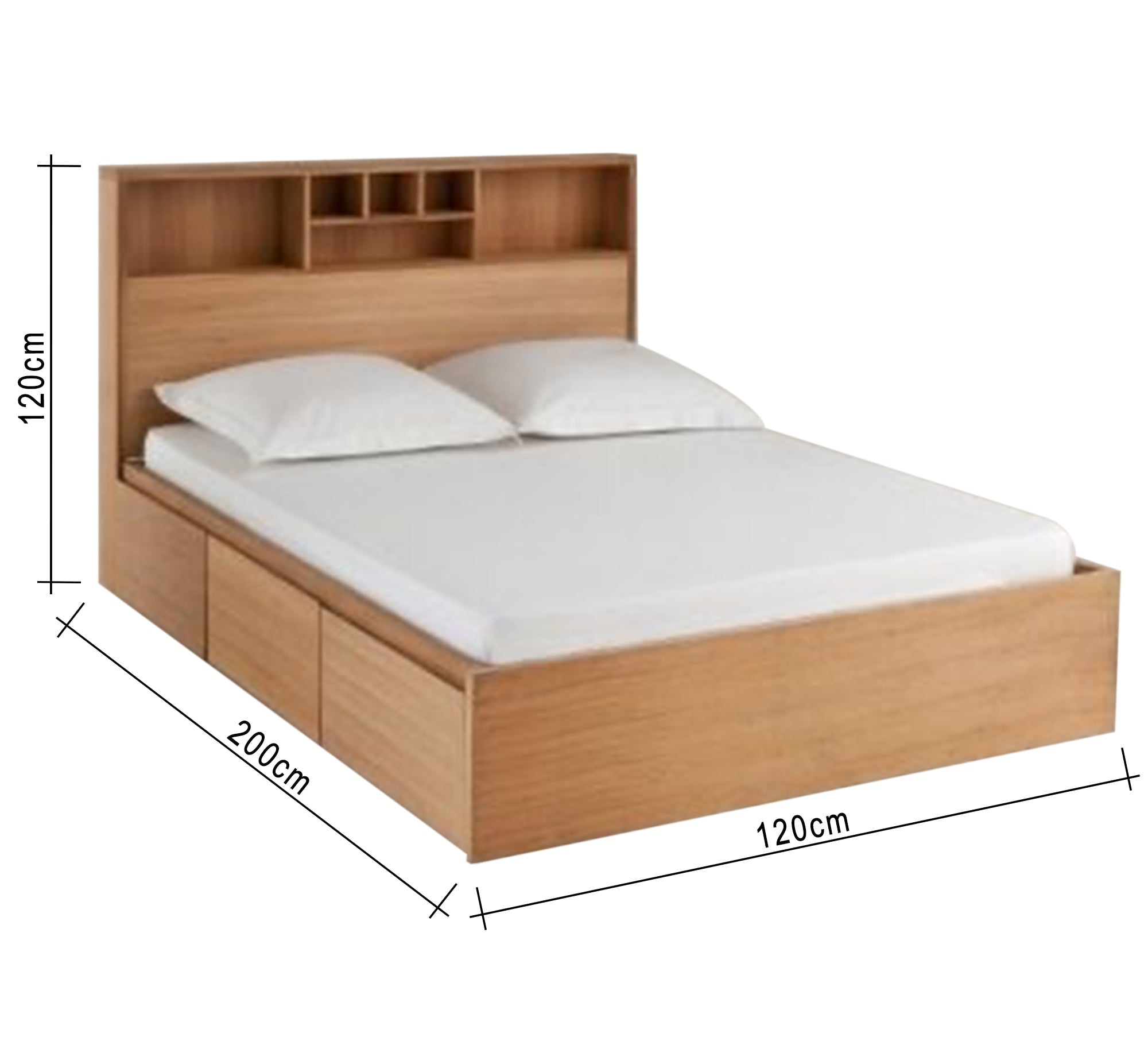 A Bed with backrest, desk and drawer - Vitrine Furniture - Furniture