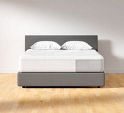 A bed with calming gray upholstery - Vitrine Furniture - Furniture