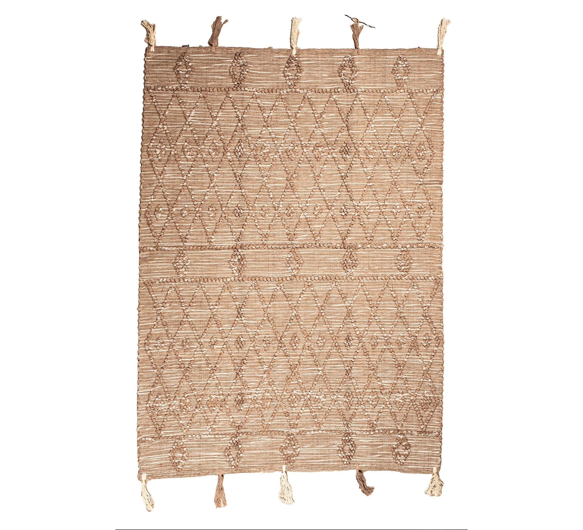 A beige rug with a soft diamond pattern - Vitrine Furniture - Accessories