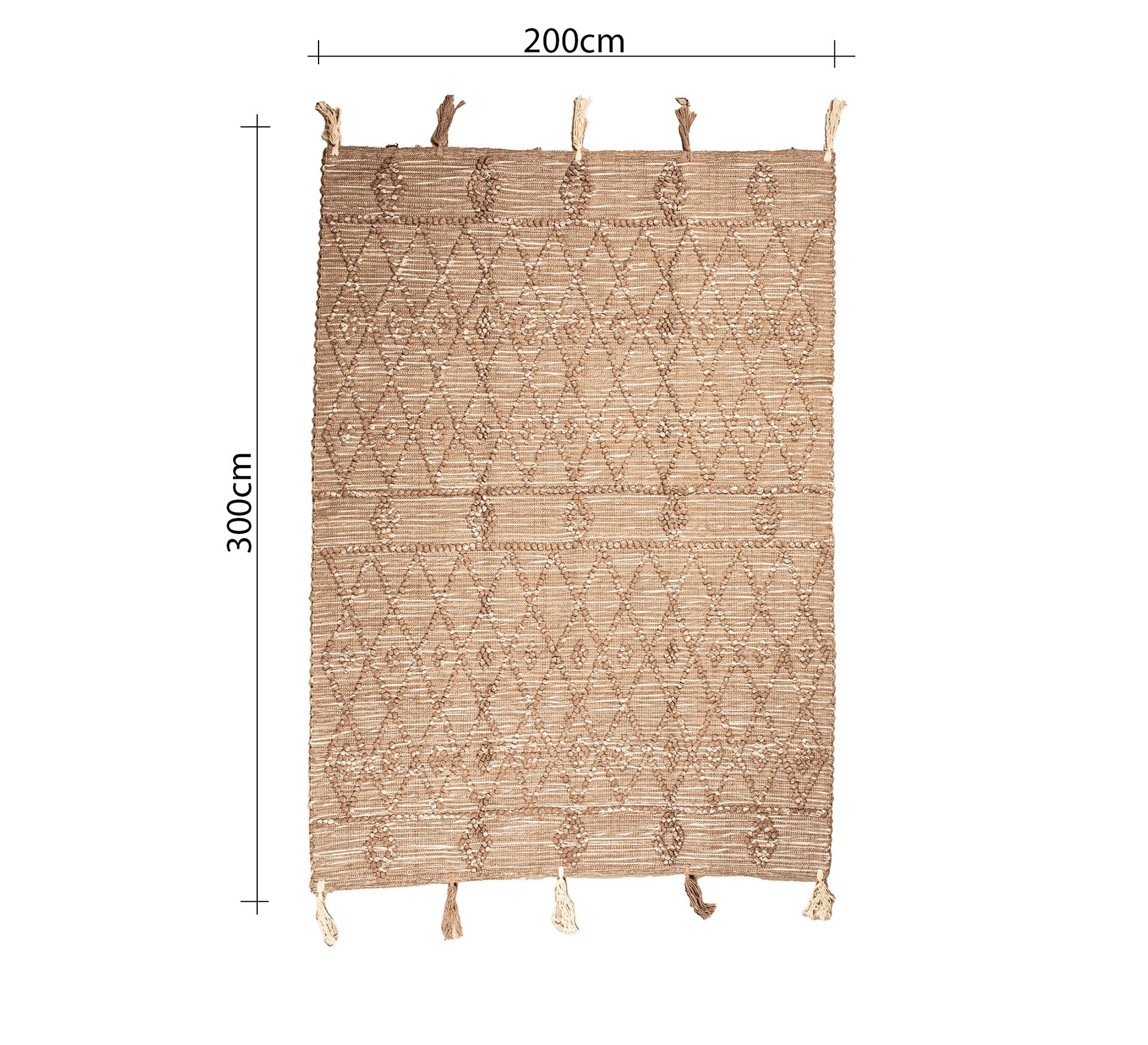A beige rug with a soft diamond pattern - Vitrine Furniture - Accessories