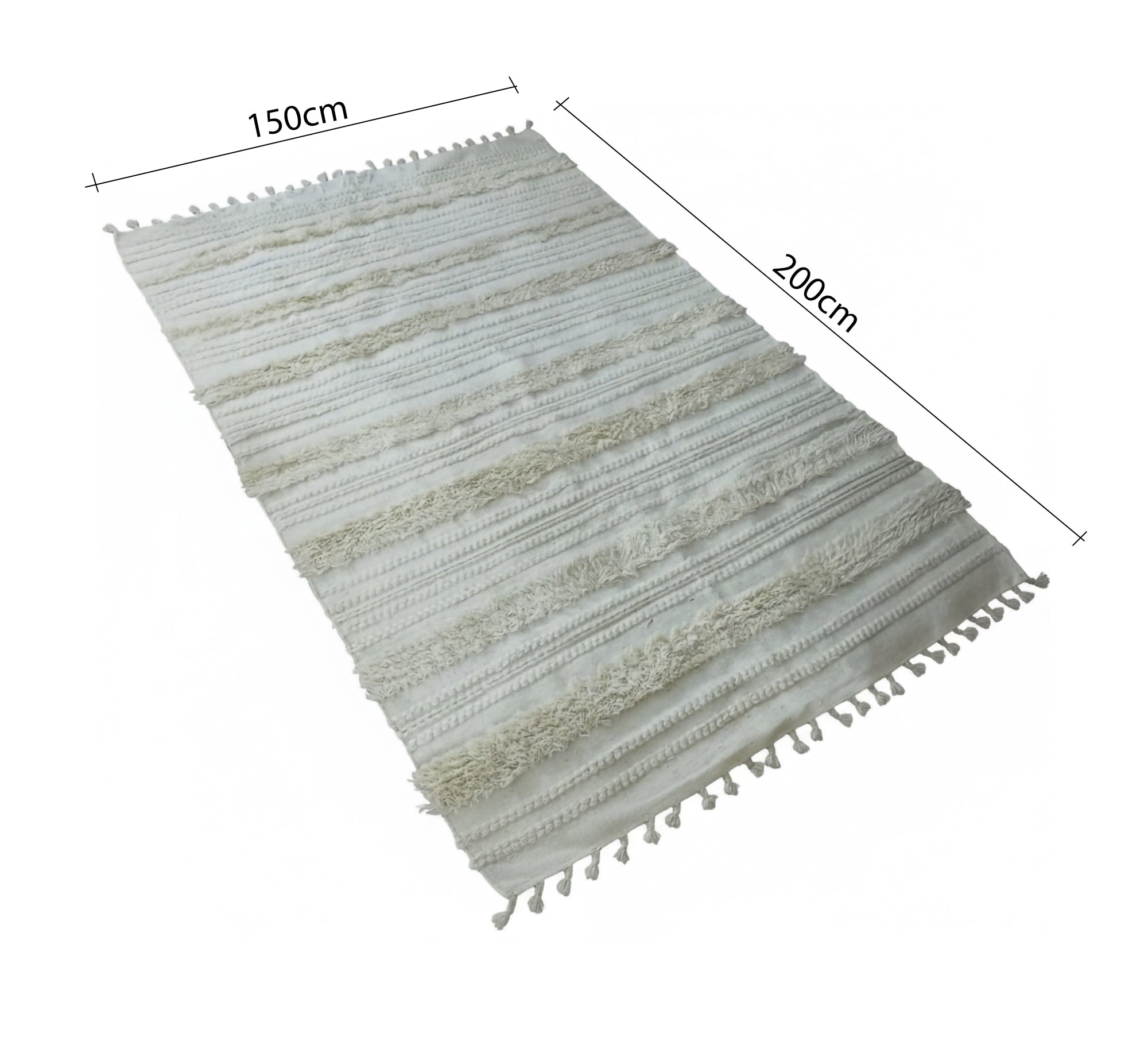 A beige rug with beautiful embossed patterns - Vitrine Furniture - Accessories