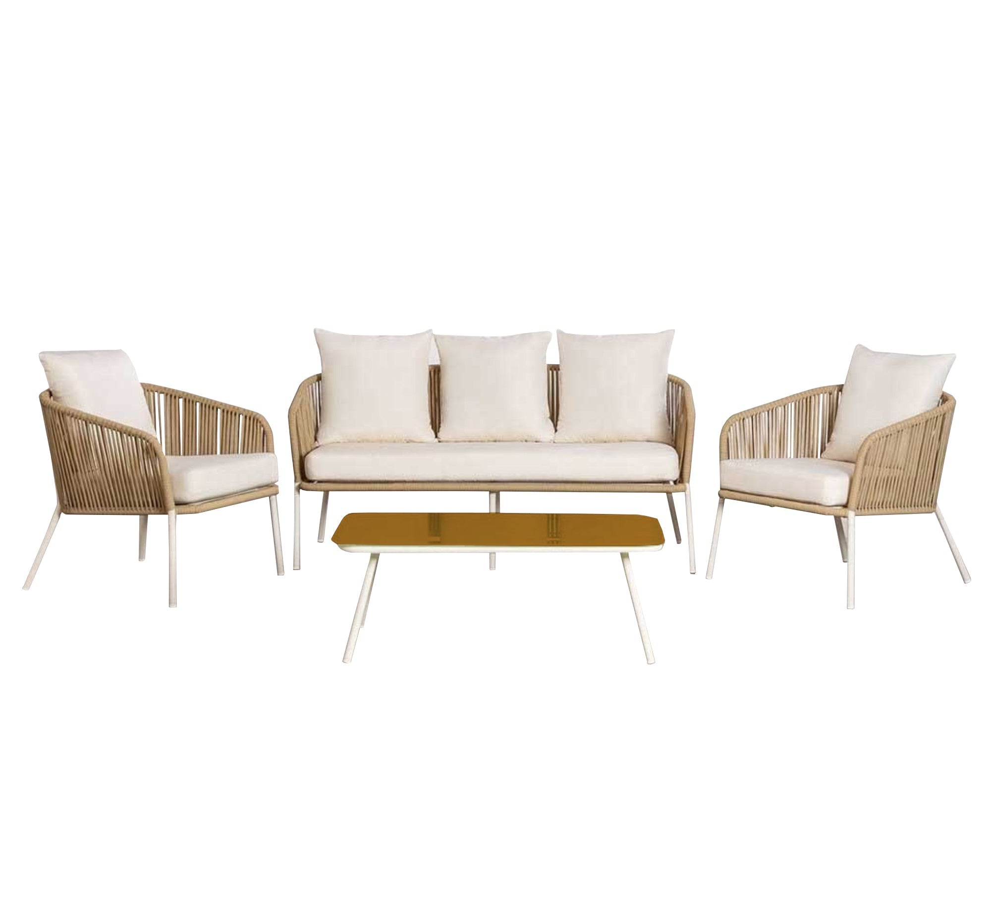 A beige session made of doubar threads - Vitrine Furniture - Outdoor Products