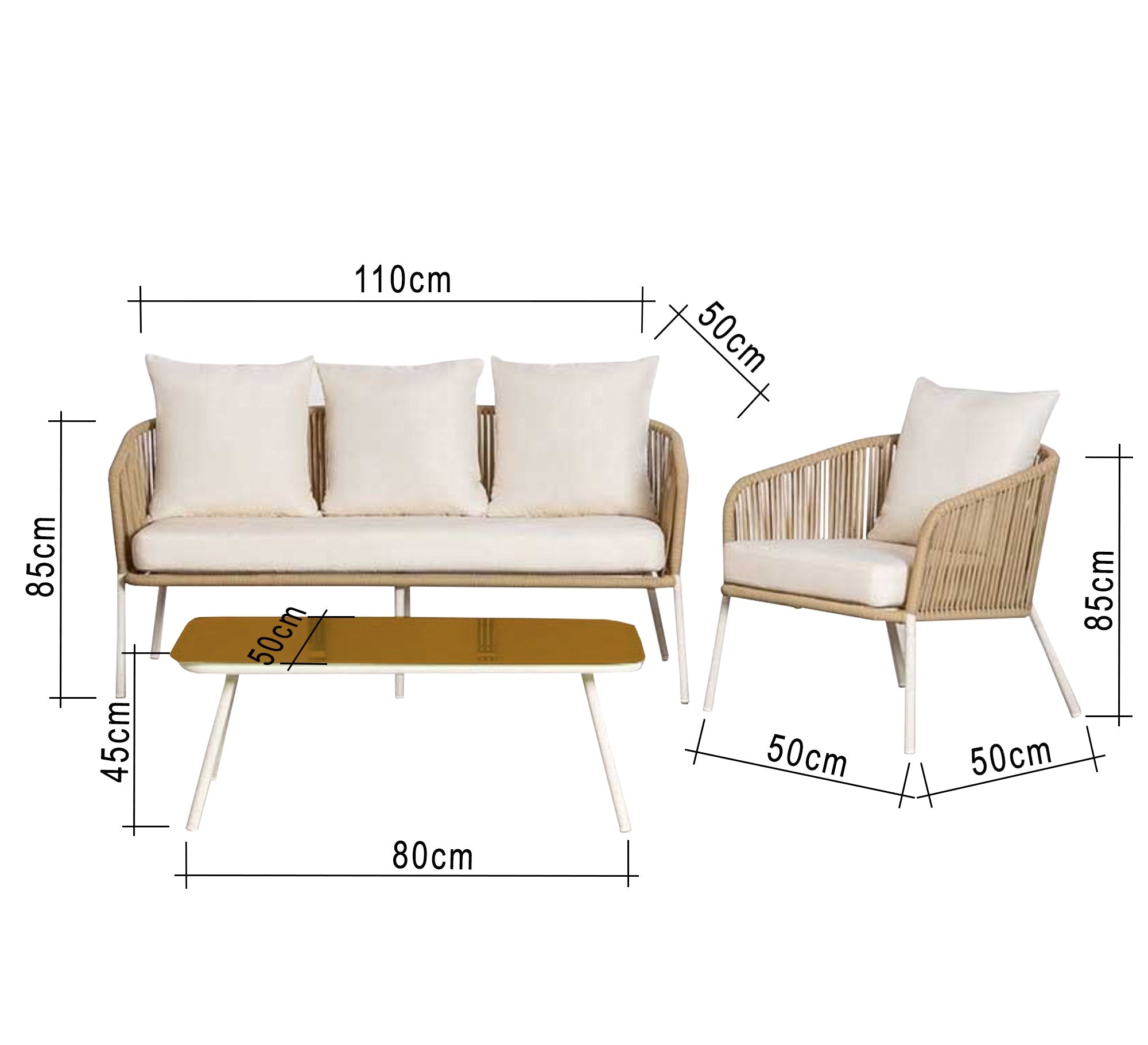 A beige session made of doubar threads - Vitrine Furniture - Outdoor Products