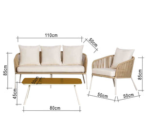 A beige session made of doubar threads - Vitrine Furniture - Outdoor Products