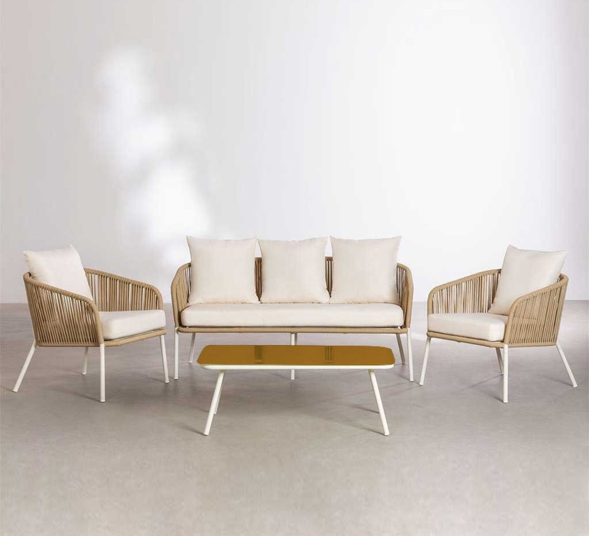 A beige session made of doubar threads - Vitrine Furniture - Outdoor Products