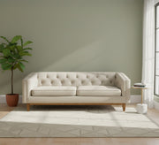 A beige sofa with capotonite grains, with armrests and backrest - Vitrine Furniture - Living room Sofas