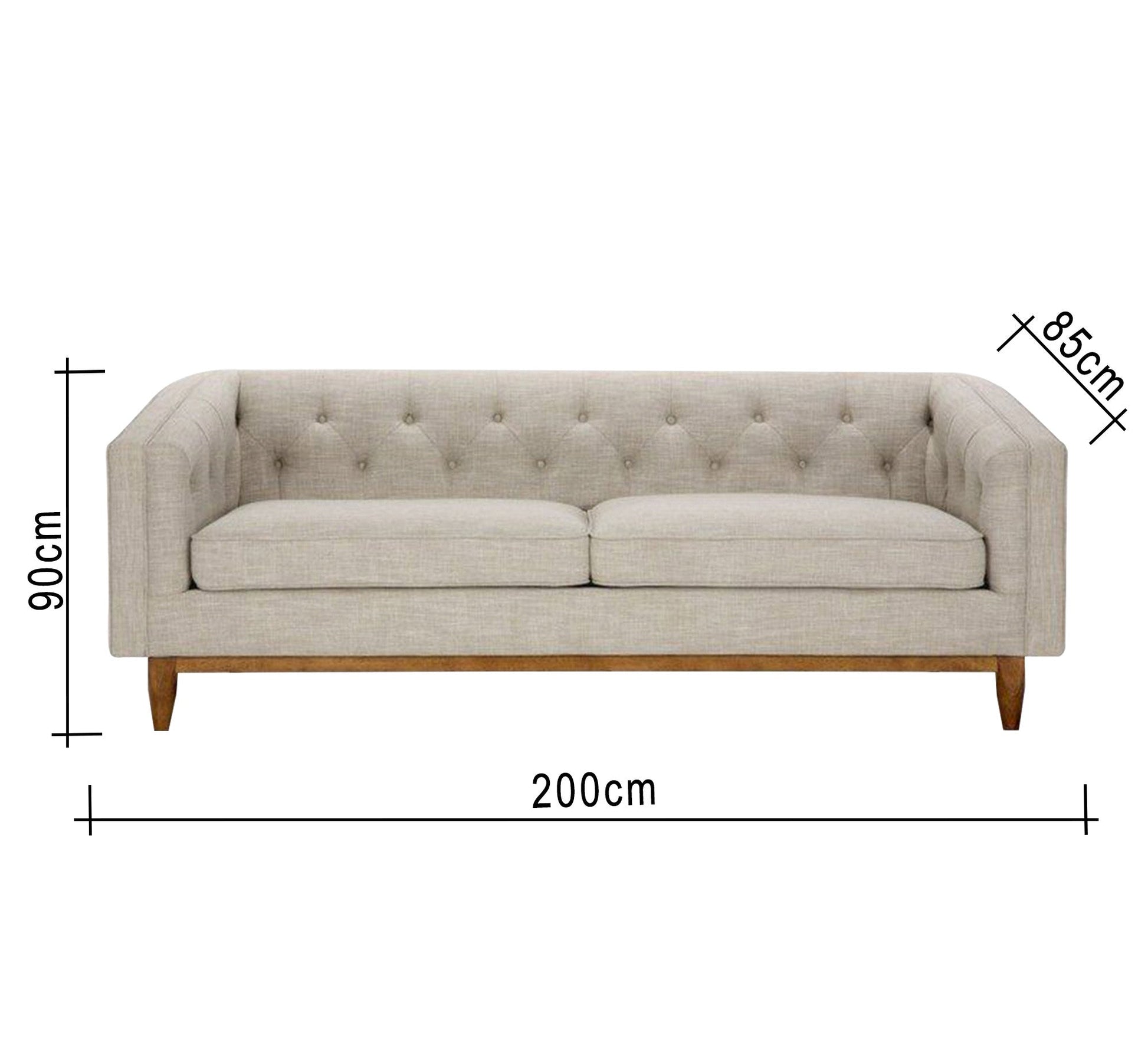 A beige sofa with capotonite grains, with armrests and backrest - Vitrine Furniture - Living room Sofas
