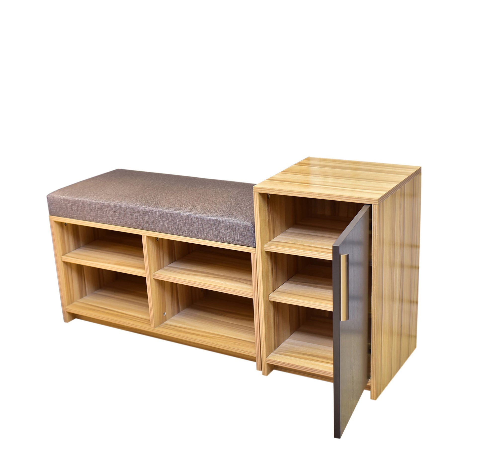 A bench seat with a closet for shoes - Vitrine Furniture - Shoe Racks