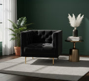 A black footstool in a square shape - Vitrine Furniture - Chairs & Chaise lounge