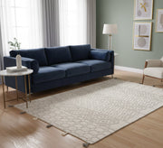 A calm and modern gray rug with a distinctive texture and diamond - patterned mesh pattern - Vitrine Furniture - Accessories