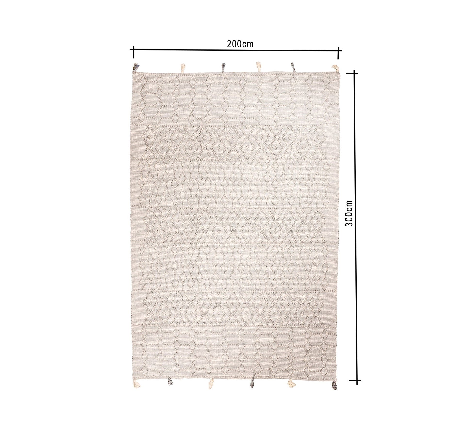 A calm and modern gray rug with a distinctive texture and diamond - patterned mesh pattern - Vitrine Furniture - Accessories