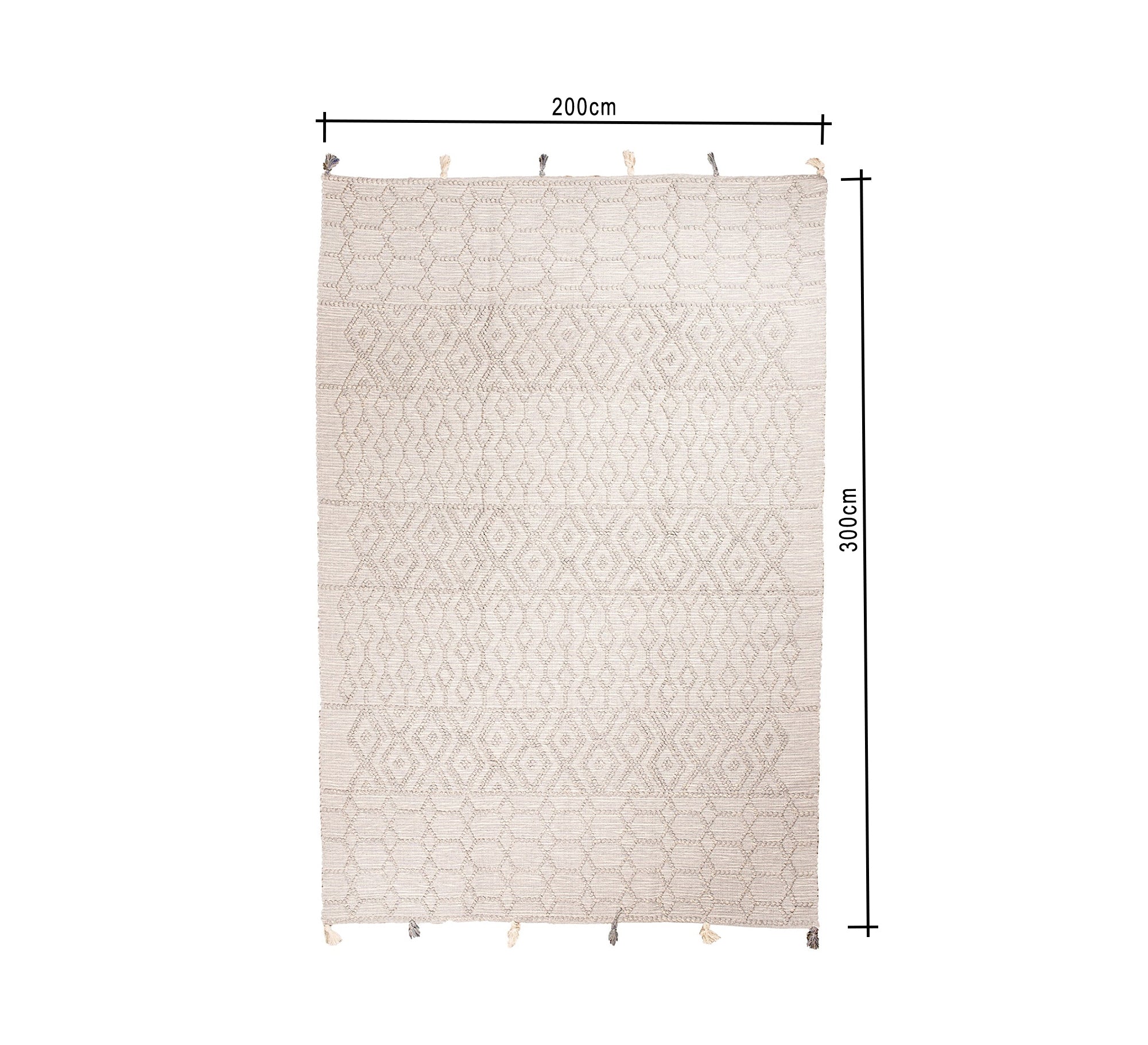 A calm and modern gray rug with a distinctive texture and diamond - patterned mesh pattern - Vitrine Furniture - Accessories