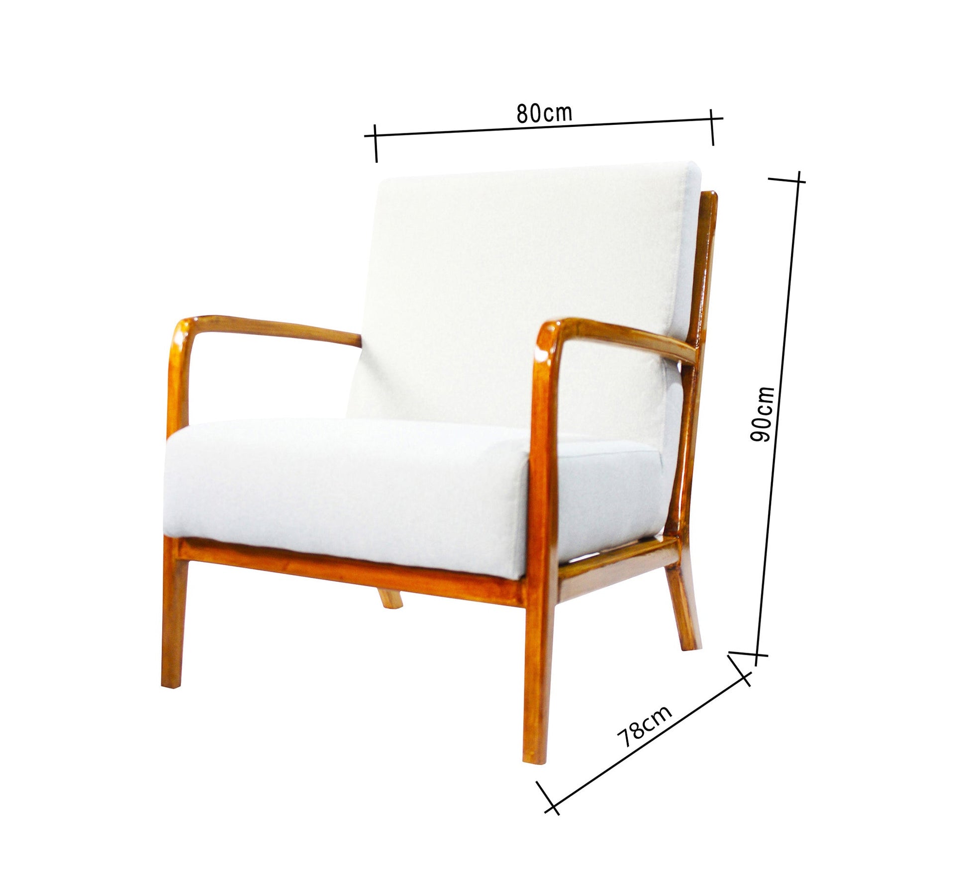 A chair with thin wooden armrests - Vitrine Furniture - Chairs & Chaise lounge