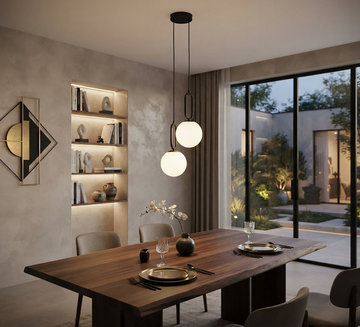 A chandelier featuring the allure of dual lighting - Vitrine Furniture - Ceiling lights