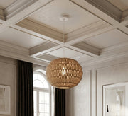 A chandelier with a dense hand - woven pattern - Vitrine Furniture - Ceiling lights