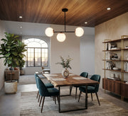 A chandelier with brass accents that illuminates the elegance of your home - Vitrine Furniture - Ceiling lights