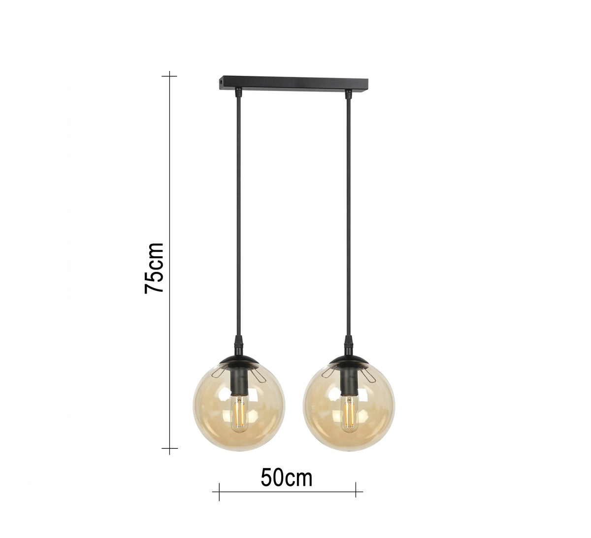 A chandelier with warm, amber lighting that touches the heart - Vitrine Furniture - Ceiling lights
