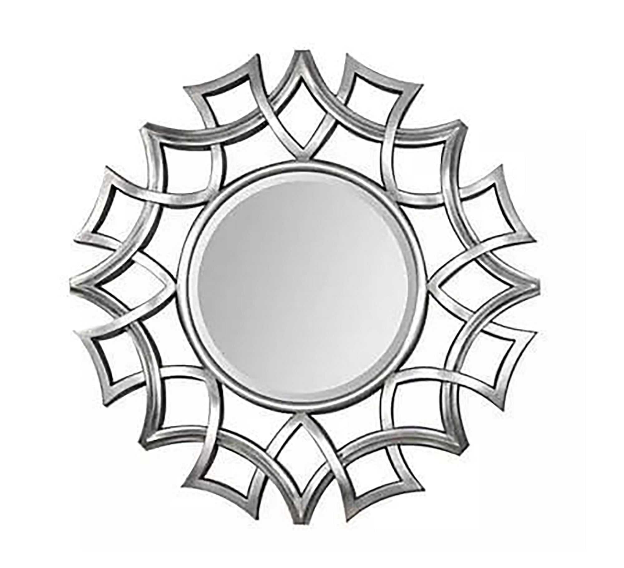 A circular mirror with a frame of hollow overlapping circles - Vitrine Furniture - Décor