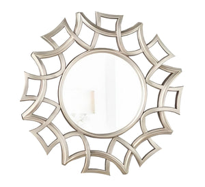 A circular mirror with a frame of hollow overlapping circles - Vitrine Furniture - Décor