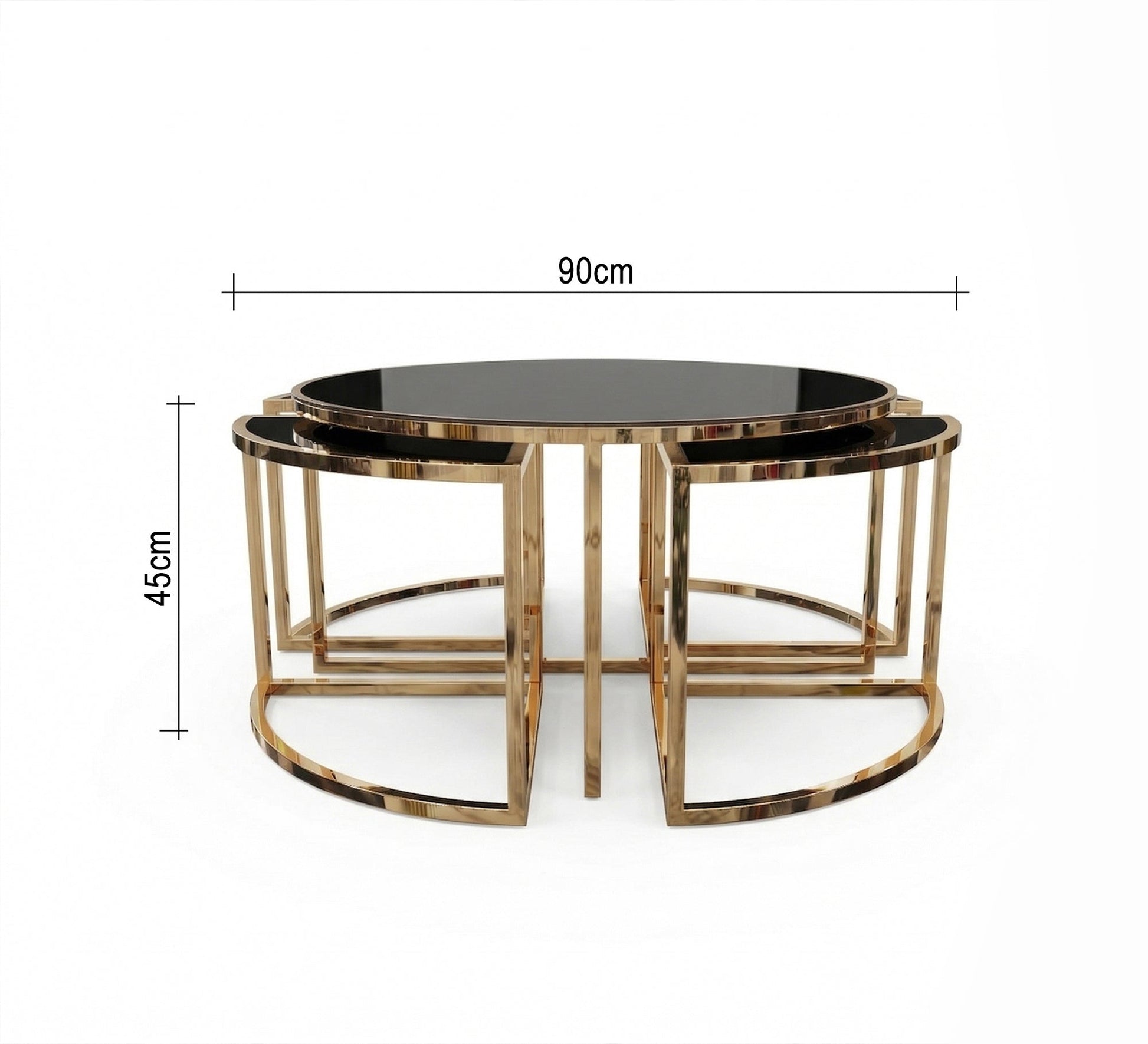 A circular table with four small tables - Vitrine Furniture - Coffee Tables
