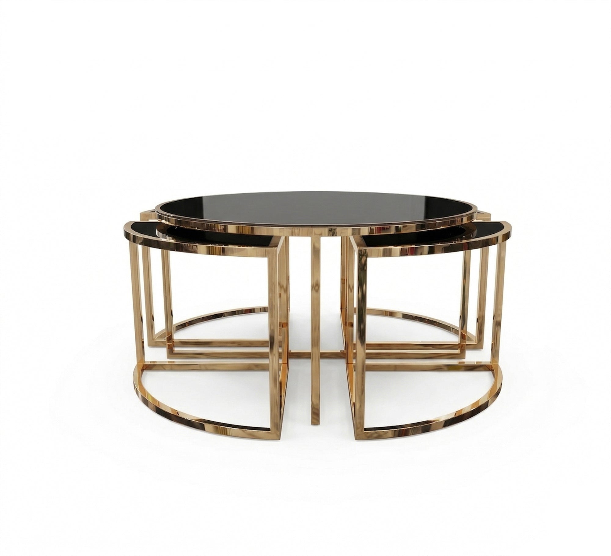 A circular table with four small tables - Vitrine Furniture - Coffee Tables