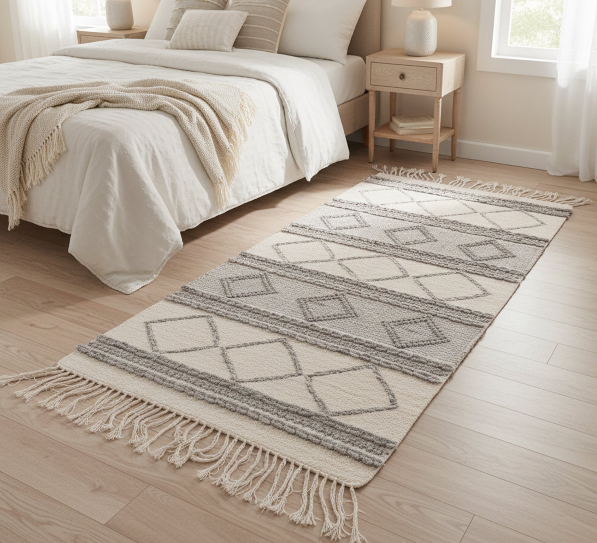 A classic rug with alternating geometric patterns - Vitrine Furniture - Accessories